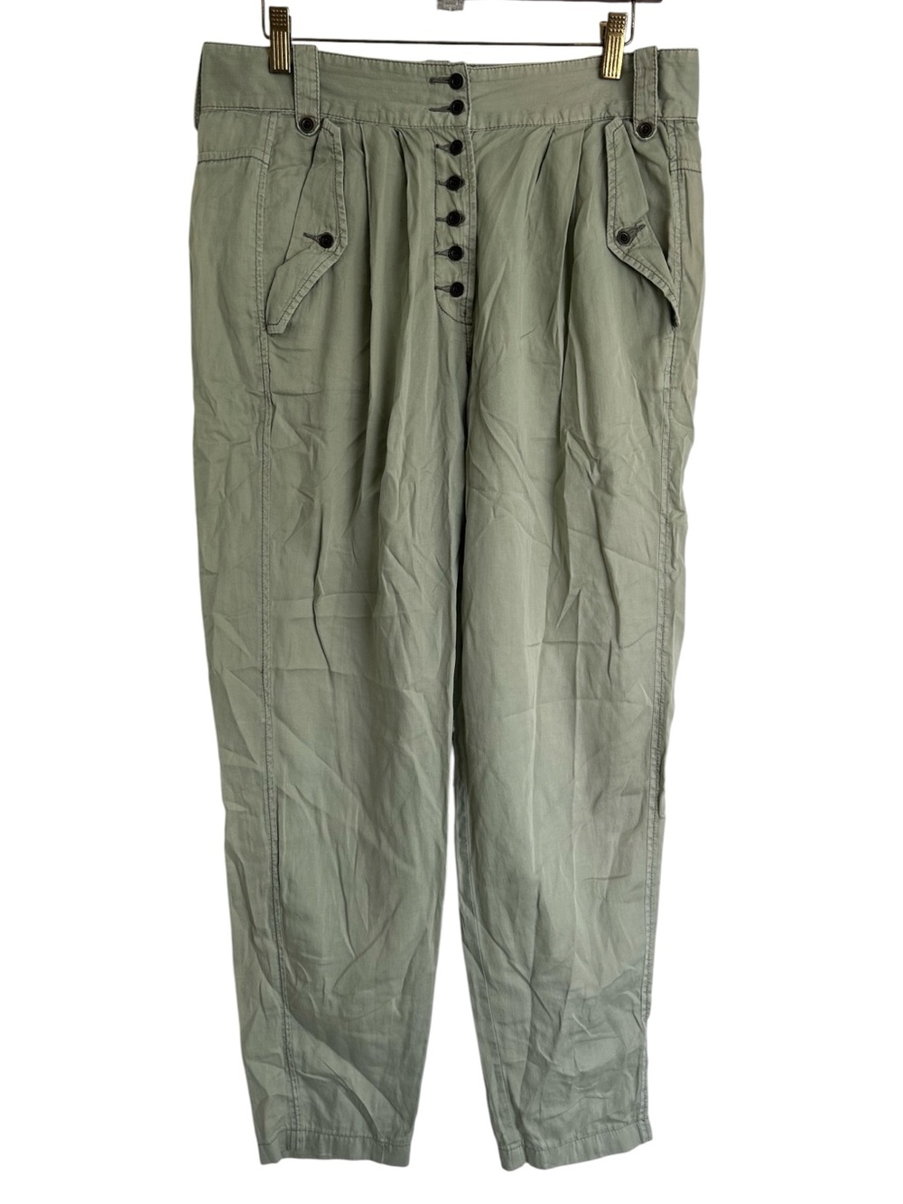 French Connection Olive Green High Rise Utility Pants - 10 - Picture 2 of 9